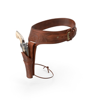 Western Gun Belt with Revolver PNG & PSD Images