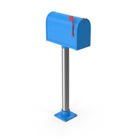 Mailbox On Post Blue PNG & PSD Images