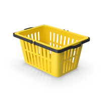 Plastic Basket Yellow PNG & PSD Images