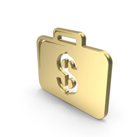 Gold Dollar Money Briefcase PNG & PSD Images
