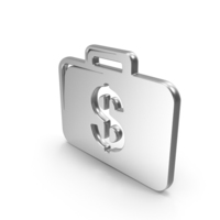 Dollar Money Briefcase Silver PNG & PSD Images