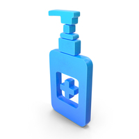 Medical Care Sanitizer Bottle Blue PNG & PSD Images