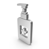 Silver Medical Care Sanitizer Bottle Symbol PNG & PSD Images