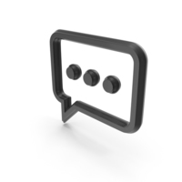 Speech Balloon Black PNG & PSD Images
