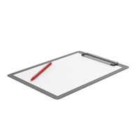 Gray Clipboard With Pen PNG & PSD Images