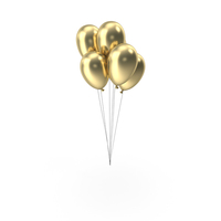 Balloons Multi Golden Color PNG & PSD Images