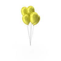 Balloons  Yellow Color PNG & PSD Images
