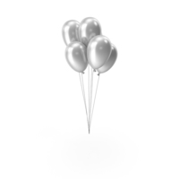 Balloons Silver Color PNG & PSD Images