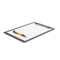 Clipboard With Pen Black PNG & PSD Images