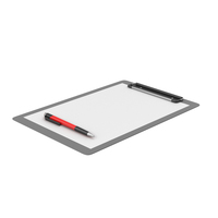 Clipboard With Pen Gray PNG & PSD Images