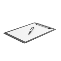 Clipboard With Pen Black PNG & PSD Images