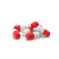 Pill Capsule Stack Red White PNG & PSD Images