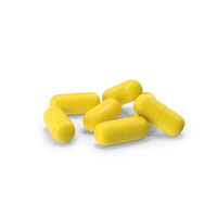 Stack Of Pill Capsule Yellow PNG & PSD Images