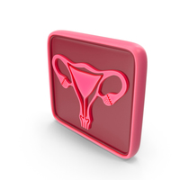 Medical Female Reproductive System Logo Coin Pink PNG & PSD Images