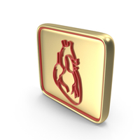 Medical Human Heart Logo Coin Color PNG & PSD Images