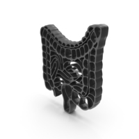Medical Human Intestine Logo Black PNG & PSD Images