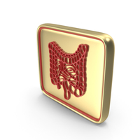 Gold Medical Human Intestine Logo PNG & PSD Images