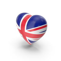 The United Kingdom Heart Flag PNG & PSD Images