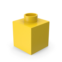 Yellow Brick Toy 1x1 PNG & PSD Images