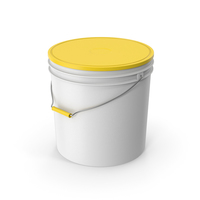 Yellow Plastic Paint Bucket PNG & PSD Images