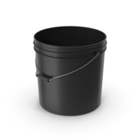 Empty Black Plastic Bucket PNG & PSD Images