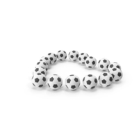 Soccer Balls Classic Heart Form PNG & PSD Images