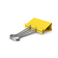 Yellow Binder Clip PNG & PSD Images
