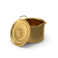 Opened Gold Pot PNG & PSD Images