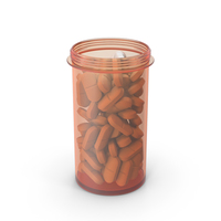 Pill Bottle With Pills Opened PNG & PSD Images