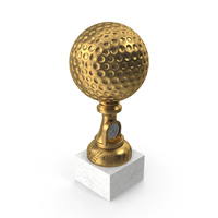 Golden Golf Ball Award Cup PNG & PSD Images