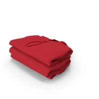 Female Fitted Hoodie Folded Stacked Red PNG & PSD Images