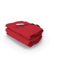 Female Fitted Hoodie Folded Stacked With Tag Red PNG & PSD Images