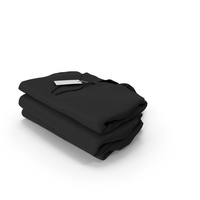 Female Fitted Hoodie Folded Stacked With Tag Black PNG & PSD Images