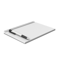 Notepad With Pen White PNG & PSD Images