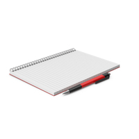 Notepad With Pen Red PNG & PSD Images