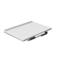 Notepad With Pen White PNG & PSD Images