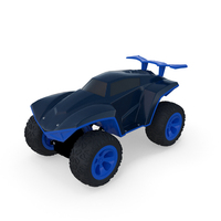 玩具RC汽车蓝色碳PNG和PSD图像