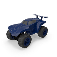 玩具RC汽车蓝色塑料PNG和PSD图像