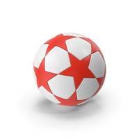 Soccer Ball Red Stars PNG & PSD Images