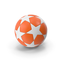 Orange Soccer Ball White Stars PNG & PSD Images