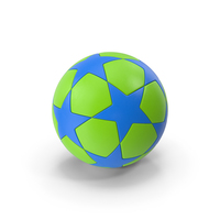 Soccer Ball Green Blue Stars PNG & PSD Images