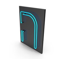 Blue Neon Letter N PNG & PSD Images