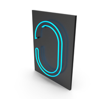 Blue Neon Letter O PNG & PSD Images