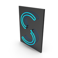 Blue Neon Letter S PNG & PSD Images