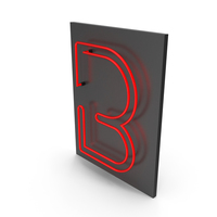 Red Neon Letter B PNG & PSD Images