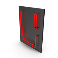 Red Neon Letter U PNG & PSD Images