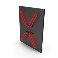 Red Neon Letter X PNG & PSD Images