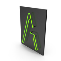 Green Neon Letter A PNG & PSD Images