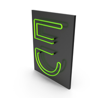 Green Neon Letter E PNG & PSD Images
