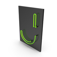 Green Neon Letter J PNG & PSD Images